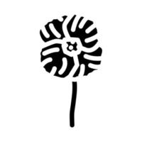 papaver bloem voorjaar glyph icoon vector illustratie