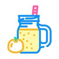 oranje sap smoothie drinken kleur icoon vector illustratie