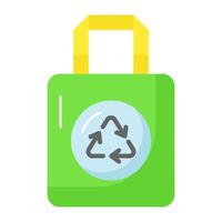 een voorzichtig bewerkte vector ontwerp van zak recycling in bewerkbare stijl, gemakkelijk naar gebruik icoon