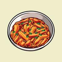 teokbokki voedsel vector