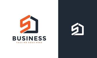 letter s onroerend goed logo vector