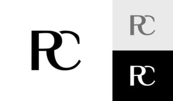 brief rc eerste monogram logo ontwerp vector