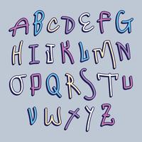 Kleurrijk Graffiti-alfabet vector