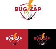 insect moordenaar, kever Zapper, plaag controle logo sjabloon vector