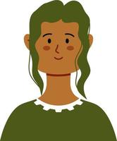 gemakkelijk vlak vrouw avatar vector