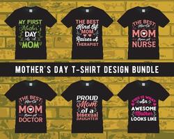 moeders dag t-shirt vector set, gelukkig moeders dag t-shirt set,
