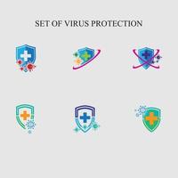 virus bescherming logo en symbool vector