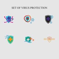 virus bescherming logo en symbool vector