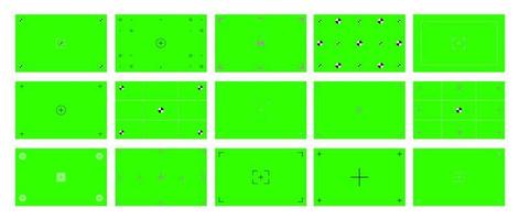 groen gekleurde chroma sleutel achtergrond scherm vlak stijl ontwerp vector illustratie set.