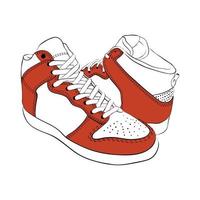 vector illustratie van een paar- van sportschoenen. mode schoenen