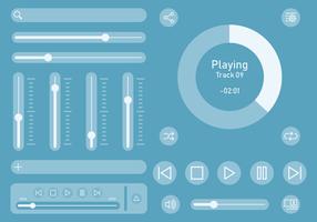 audio muziek controle ui vector