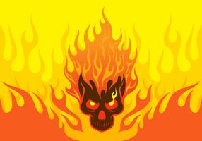 Flaming schedel illustratie vector