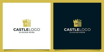 sterk toren verdediging kasteel logo ontwerp met eerste brief c symbool vector illustratie.