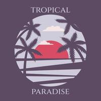 tropisch paradijs poster vector