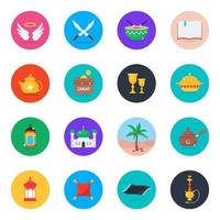 islamitische culturele icon set vector