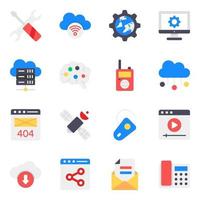 netwerk en technologie icon set vector