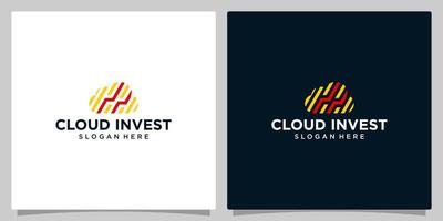 creatief wolk logo met lijn en symbool voor modern marketing, analytisch logo grafisch ontwerp vector illustratie. symbool, icoon, creatief