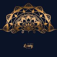 luxe mandala achtergrond met gouden arabesque patroon vector