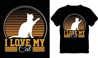 kattenliefhebber t-shirt ontwerp vector