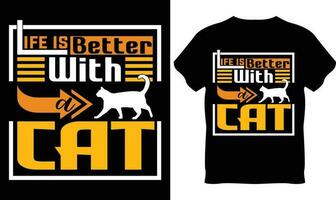 kattenliefhebber t-shirt ontwerp vector