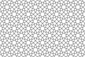 meetkundig Islamitisch patroon Aan wit achtergrond. naadloos zwart lijn ontwerp. vector