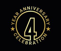 de ordinaal aantal verjaardag reeks is reeks in goud Aan een zwart achtergrond voor een feestelijk moment vector