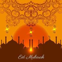 abstract eid Mubarak islamitisch vectorontwerp als achtergrond vector