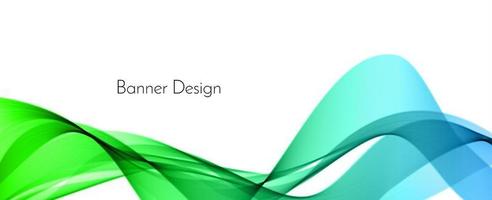 abstracte groene moderne decoratieve golf ontwerp banner achtergrond vector