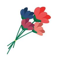 pastel hand- trek bloemen vector illustratie