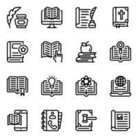 onderwijs icon set vector