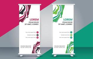 modern rollen omhoog banier ontwerp sjabloon. folder. Trekken omhoog. presentatie. brochure. poster. vector