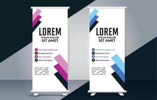 modern rollen omhoog banier ontwerp sjabloon. folder. Trekken omhoog. presentatie. brochure. poster. vector