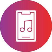 vector ontwerp mobiel muziek- app icoon stijl