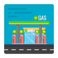 Benzinestation vector