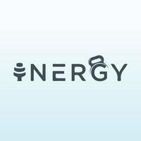 energie logo ontwerp met geschiktheid Sportschool icoon vector