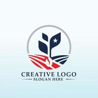 aanplant zaad naar voordeel dakloos veteranen logo vector
