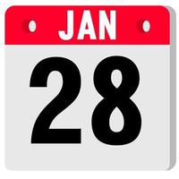 kalender icoon. kalender icoon met schaduw. vlak stijl. datum, dag en maand vector