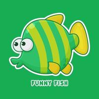 grappig vis tekenfilm karakter. schattig dier mascotte icoon gearchiveerd stijl. kinderen vector verzameling