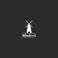 windmolen boerderij logo gemakkelijk ontwerp vector