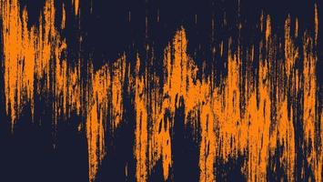abstract oranje grunge ruw structuur in zwart achtergrond vector