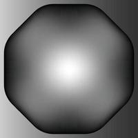 een zwart diamant met achthoekig vorm geven aan, drie dimensionaal achthoekig, sieraden edelsteen, grijs helling achtergrond, zwart diamant vector illustratie, geschikt voor web en apps knop, sieraden winkel logo