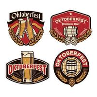 oktoberfeest insigne wijnoogst reeks vector