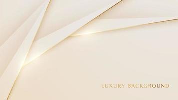 abstract luxe wit goud met diagonaal vorm schaduw vector
