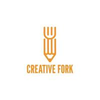 creatief vork logo vector
