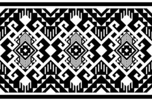zwart en wit meetkundig etnisch naadloos patroon ontwerp voor behang, achtergrond, kleding stof, gordijn, tapijt, kleding, en inpakken. vector