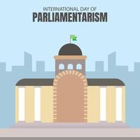 illustratie vector grafisch van historisch regering gebouw, perfect voor internationaal dag, Internationale dag van parlementarisme, vieren, groet kaart, enz.