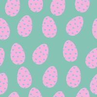 naadloos patroon met eieren versierd met harten. potlood textuur. Pasen themed achtergrond. vector