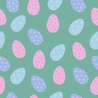 naadloos patroon met versierd eieren. potlood textuur. Pasen themed achtergrond. vector