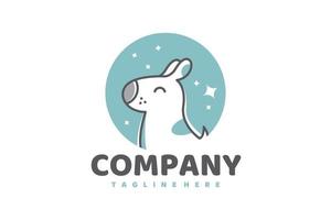 schattig hond glimmend logo vector