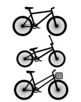 fiets illustraties en pictogrammen zijn Super goed zichtbaar voorstellingen van deze populair mode van vervoer. vector